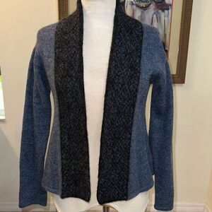 Indigenous One Weave Blue/Gray Alpaca Sweater Size Small